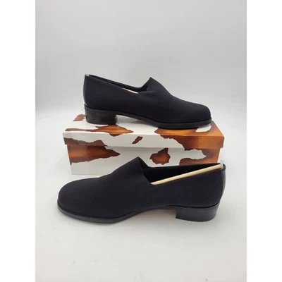 Zapatos de salón Donald J Pliner para mujer 8,5 M bloque negro SEDA punta cuadrada informales Foto 1 de 4