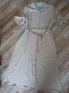 By-L. Studio Maxikleid Blusenkleid Hemdkleid Kleid Beige XXL XXXL Italy Maxi - Bild 1 von 12