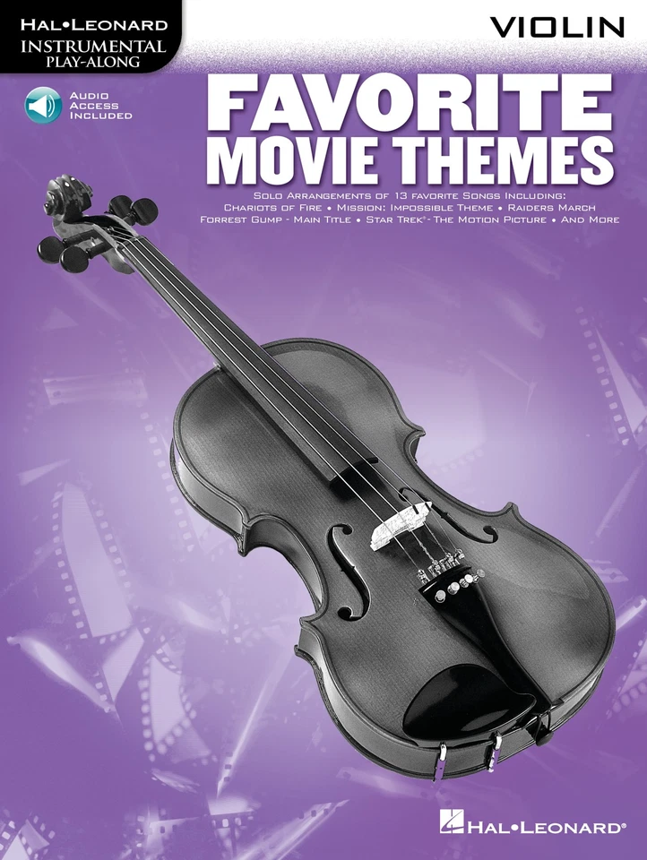 Favorite Movie Themes for Violin Solo Sheet Music 13 Songs Play-Along Book Audio - Image 1 of 1