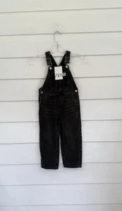 New ZARA kids boy girl black grey Denim Cotton overalls 4-5 years 110cm - Picture 1 of 18