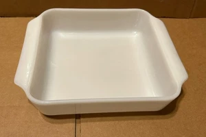 Milk Glass Square Casserole Dish 8” X 8” Made In USA - Picture 1 of 10