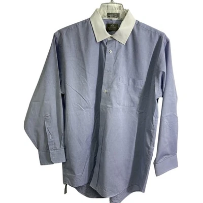 Camisa Ejecutiva Stafford Para Hombres 17 33 Azul Blanco Pinpoint Oxford Camisa de Vestir Foto 1 de 4