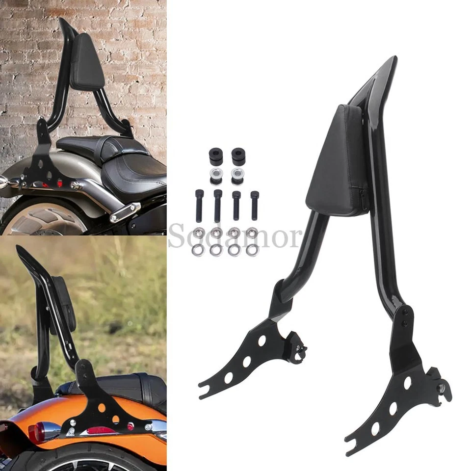 Backrest Sissy Bar Black Fit For Harley Softail Breakout FXSB FXBRS FXBR 107 US - Imagem 1 de 4