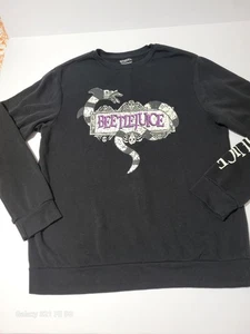 Hybrid Apparel Beetle Juice Graphic Sweatshirt Pullover schwarz Gr. L - Bild 1 von 11