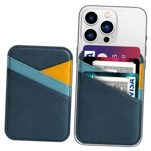 Magnetic Wallet Card Holder with MagSafe for Blue & Orange - Color Blocking - Picture 1 of 7