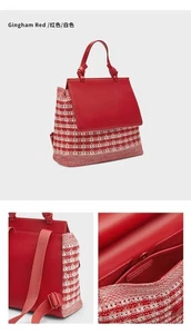 CHARLES & KEITH Fashion Color-Block Woven Backpack Women's CK11-60782356 - Picture 1 of 5