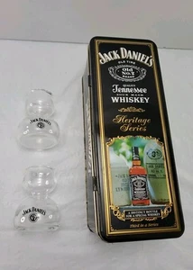 Jack Daniels Whiskey Old No. 7 leere Blechdosen der Heritage Serie & 2 Glasjäger - Bild 1 von 9