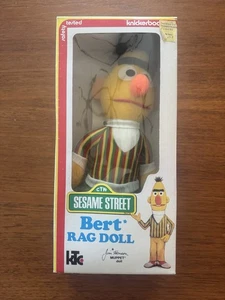 VINTAGE KNICKERBOCKER SESAME STREET BERT RAINBOW RAG DOLL W/BOX (1976) Rare NOS - Picture 1 of 14