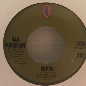 VAN MORRISON 45 SINGLE , DOMINO / SWEET JANNIE - Picture 1 of 2