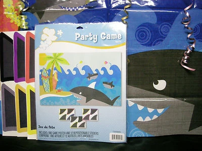 Stick the Fin on the Shark Juego Luau Juego Tiburón Fiesta ¡Diversión!  Foto 1 de 2