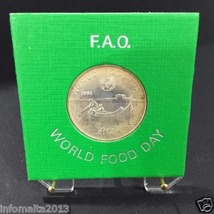 1981 Malta F.A.O. 2LM Lira Maltese Silver BU Coin Brilliant Uncirculated Coin - Picture 1 of 3