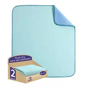 Bed Pads Washable WaterproofWashable UnderpadsSuper Absorbency Reusable Bedwe... - Picture 1 of 7