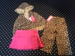 Vtg Gymboree Teachers Pet leopard velvet skort pants hooded cape poncho 2T 3T - Picture 1 of 4