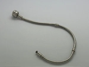 Original Pandora Beads Begging Bracelet 590702HV Silver Charms 18cm No.5b - Picture 1 of 2