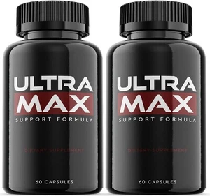 2 Pack - Ultra Max - Vegan, Male Vitality Pills - 120 Capsules - Picture 1 of 3