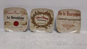 Thirstystone Winers 3er Set kleine Teller Bar Deko Wein Chardonnay Cabernet - Bild 1 von 8