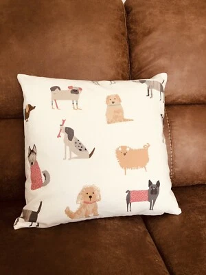 Multi Dog 🐶 Cream Cushion Cover Handmade - Image 1 of 4