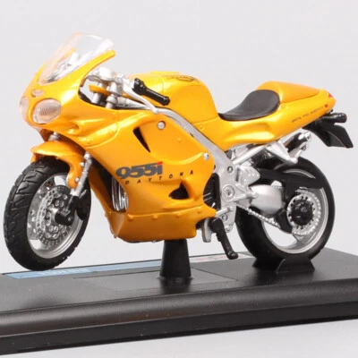 Maisto 1/18 TRIUMPH DAYTONA 955i bike model T595 motorcycle Diecast Toy gold - Image 1 of 4