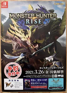 Monster Hunter Rise SELTENER Schalter 51,5 cm x 73 japanisches Werbeposter #1 - Bild 1 von 1