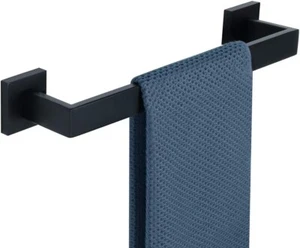 Towel Rails Wall Mounted Bathroom Towel Holder 40CM Towel Bar Matte Black Finish - Picture 1 of 7