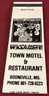 Matchbook Cover Town Motel & Restaurant Booneville Mississippi