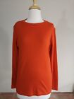 Laura Ashley Long sleeve T Shirt Pureed Pumpkin Orange 100% Oragnic Cotton Large