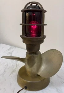 Lámpara de luz de mampara marina náutica R&S de colección hélice de mercurio base de latón - Imagen 1 de 12