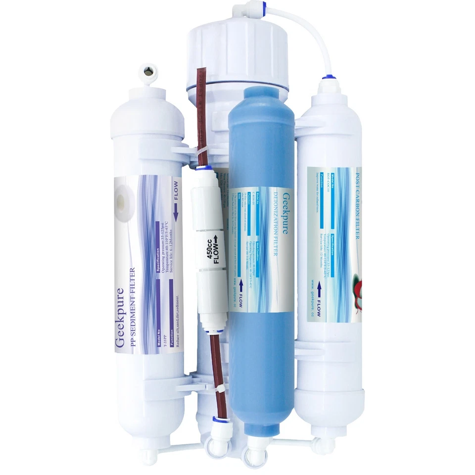 Geekpure 4 Stage Portable Aquarium Reverse Osmosis Water Filtration- DI Filter - Image 1 of 4