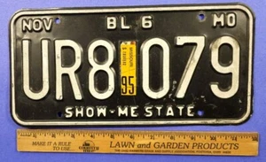 1995 Missouri BL 6 LKW Nummernschild UR8 079 NOV 95 Aufkleber SHOW-ME STATE - Bild 1 von 4