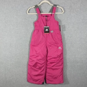 ZeroXposur Kids Snow Pants Overalls Girls Ski Bib 4/5 HOT PINK Warm Pockets NWT - Picture 1 of 4