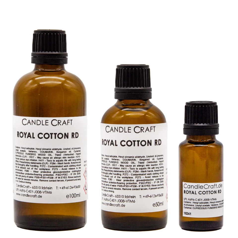 CANDLECRAFT Royal Cotton/Königliche Baumwolle Duftöl CC-16241 Premium Aromadiffuseröl