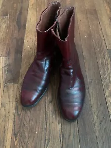 Vintage Allen Edmonds Andover Side Zip Boots Made In USA - Picture 1 of 9