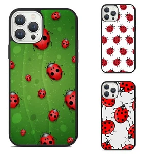 For iPhone SE XS XR Max 5 6 7 8 Plus Anti scratch Cover small beetles Ladybugs - Picture 1 of 25