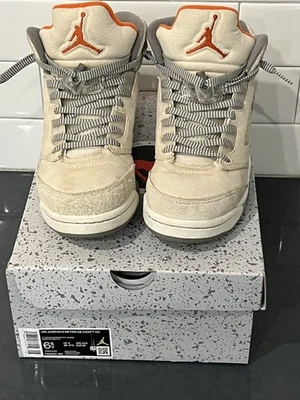 AIR JORDAN 5  RETRO SE CRAFT GS - FD9220 180 - LT OREWOOD BRN/SAFETY ORANGE - Image 1 of 4