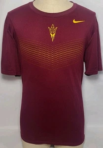 Nike Dri-Fit Arizona State Sun Devils Maroon T-Shirt Pitchfork Men's XL ~ Used - Picture 1 of 8