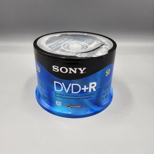 Sony DVD+R NEW SEALED 50-Pack Spindle Blank Media 4.7GB - 8x - 120 min - 1x-8x - Afbeelding 1 van 7