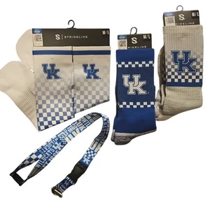 Kentucky Wildcats 3 Pair Strideline Socks & Team Lanyard Lot Licensed - Picture 1 of 1