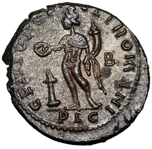 Maximian AE Follis "Genius, Altar" Lugdunum Lyons Extremely Fine - Picture 1 of 5