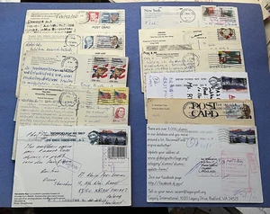 NICE LOT x17 US POSTCARDS - THAILAND ! VARIETY STAMPS POSTMARKS AUXILIARY MARKS! - Picture 1 of 2