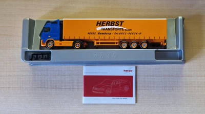 Herpa 149570 VOLVO FH GL Herbst Transporte centinato 1:87 - Immagine 1 di 3