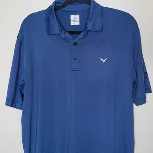 Calloway Herren Größe Large blau gestreift Kurzarm Activewear Freizeit Golf Polo - Bild 1 von 7