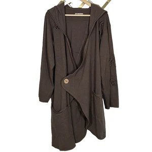 Blue Fish Barclay Studio Mobile Jacket Size 0 Hooded Vintage Coat Brown Up to 10 - Picture 1 of 7
