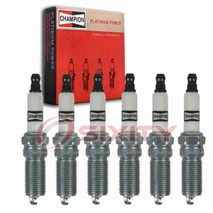 6 pc Champion Platinum Spark Plugs for 2009-2016 Lincoln MKS 3.7L V6 vb - Picture 1 of 5