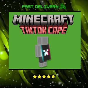 Minecraft CAPE 2024 ULTRA RARE TikTok Cape Bedrock & Java (GLOBAL&ALL PLATFORMS) - Picture 1 of 2