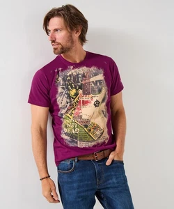 Joe Browns Men's Bold Anarchy Placement Print T-Shirt - Picture 1 of 16