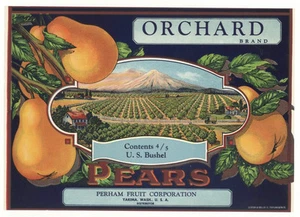 *Original* ORCHARD BLUE Perham Yakima Wash PEAR Label NOT A COPY! - Picture 1 of 1