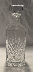 Vintage Bohemia Crystal Spirit Decanter Hand Cut Diamond Pattern FREE POSTAGE - Picture 1 of 10