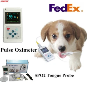 VET Veterinary Pulsoximeter SpO2 PR Monitor CMS60D + Vet Probe + PC Software USA - Bild 1 von 10