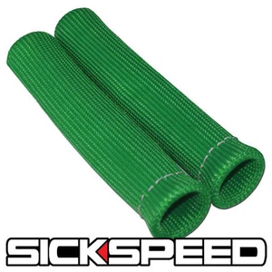 2 PC GREEN SPARK PLUG WIRE PROTECTOR/INSULATOR SHIELD SLEEVE/BOOT 1" INCH C - Picture 1 of 1