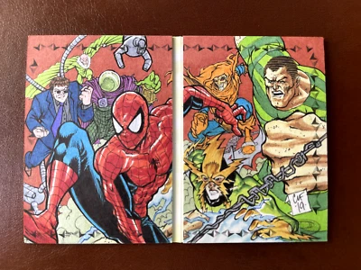 2019 Marvel Premier Chris Foreman Spider-Man v Sinister 6 Dual Panel Sketch 1/1 - Image 1 of 2